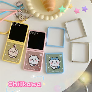 Giyakawa Ussachi Samsung ZFlip7FE Phone Case Foldable Screen ZFlip6/5 Protective Cover Large View Window W24/W25Flip Anti-fall Cute Cartoon Xiaomi Mixflip2 Flip Cover