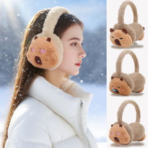 Capybara Healing Earmuffs | Plush Warm Earmuffs Cute Three-Expression Design Warm and Lovely in Winter