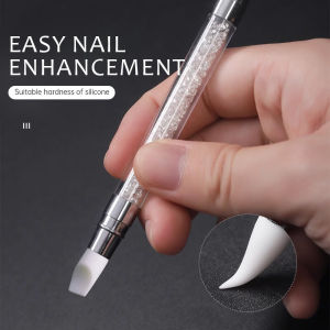 Pena Kuku Silicon Scraper Carving Pen Gel Nail Art Stick Silikon Carved Pen Bunga Timbul Nail Art Tools -🌹Tamia