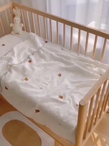 Class A ผ้าห่มเด็กที่เป็นมิตรกับผิวถุงนอนผ้าเช็ดตัวผ้าฝ้ายปักลายผ้าห่มผ้าห่มเด็กแรกเกิดขนาด100*120ซม.