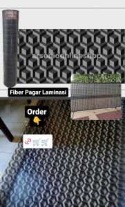 Fiber Pagar Plastik Rumah Murah Motif Master Art 3D Kubus