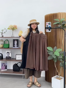 Yitiaoyu Ladies Wide Leg Cropped Pants Thin High Waist Casual Pants