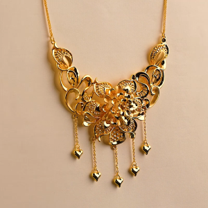 Chow Sang Sang 周生生 999 24K Pure Gold Chinese Wedding Bridal Blossom for Women 47cm 95836N Price-by-Weight 22.83g Gold