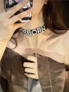 Exaggerated Letter Diamond Encrusted Necklace Womens Private Name Bracelet Fresh out Fashion Jewelry Korean Style Alloy Pendant