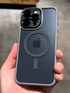 Case Tahan Guncangan Mendukung Pengisian Nirkabel Casing Keras Transparan untuk iPhone 12 13 14 15 Pro Max clear case cover