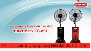 Quạt Phun Sương Tiross TS891 Ion Âm Điều Khiển Từ Xa Cảm Ứng 90W Hẹn Giờ Tạo Ẩm
