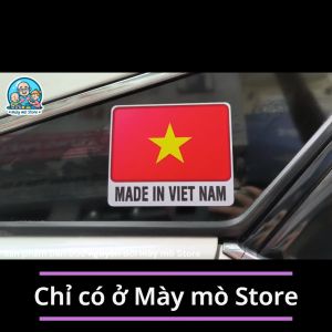 Tem Dán Xe “Make in Việt Nam Cờ Tổ Quốc” – Decal Trang Trí Ô Tô Có Trẻ Nhỏ Chống Nước – Mày Mò Store