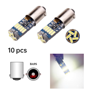 KEVANLY | 10/20x CANBUS BA9S LED T4W T2W T3W 4014 15SMD Car License Plate Lights Interior Dome Light Signal Light Bulb 12V White