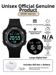COJR | Waterproof and Timing Electronic Watch for Middle School Boys