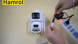 Hamrol 10MP 5G&2.4G HZ Dual Lens PTZ WiFi IP Camera Al Humanoid Detection Security CCTV O-KAM APP