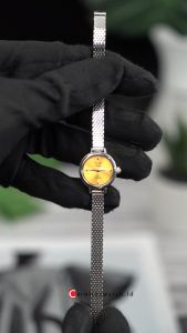 Jam Tangan Wanita Alexandre Christie Passion AC 2B35 LHBSSYL Yellow Dial Silver Stainless Steel Strap