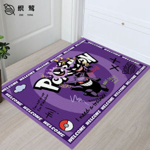 Creative Pokemon Pikachu Duck Leather Door Mat Entrance Way Floor Mat Modern Simple Style Home Decor PVC Material Living Room