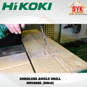 SYK Hikoki DN18DSL Cordless Angle Drill Solo Machine Wood Steel Drilling Power Tools Mesin Gerudi Tangan 18V