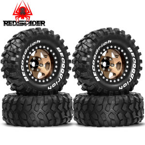 4pcs 1.9" Rubber Tires Beadlock Wheels Rims for 1/10 RC Crawler Car Traxxas TRX4 Axial SCX10 90046 90047 MST HSP Redcat Gen8