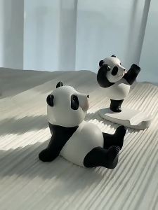 Kreatif panda desktop efon berdiri untuk iPhone Android semua efon pintar pemegang efon kartun haiwan bercagak untuk pangkalan tablet