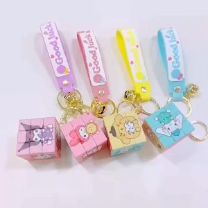 Gantungan kunci kartun Sanrio Rubiks Cube