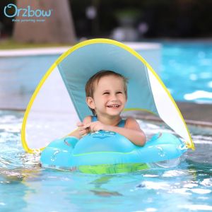 Orzbow ห่วงยางว่ายน้ำสำหรับเด็กแบบเป่าลม พร้อมหลังคา เสริมสร้างแสงแดด ของเล่นอาบน้ำ ฤดูร้อน บางส่วนหัวข้อ: ห่วงยางว่ายน้ำ เด็ก เสริม ทารกอูปกรณ์ น้ำสำหรับฤดูร้อน หลังคา พร้อม