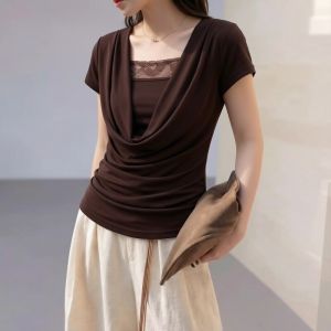 AIYITI | Faux Two-Piece Fitted T-Shirt Top