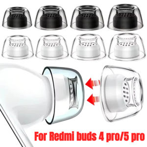 For Redmi Buds 4 Pro/5 Pro Liquid Silicone Headphone Tips Anti-slip Anti-allergic Noise Reduction Filter EarPlugs