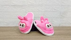 Sandal Kamar - Sandal Slop Labubu Kawai Lucu Bulu Halus