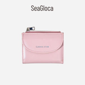SeaGloca New Fashion Korean Solid Simple Multifunction Short Bifold Wallet for Women