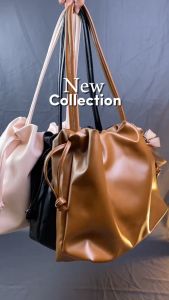 [ZEAVA] Jasmine Tote Bag - Tas Bahu Wanita/Shoulder Bag Coquette Pita Serut/Cute Ribbon Bow