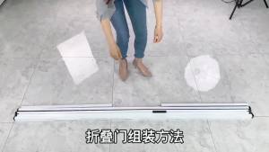 Honeycomb folding door Sliding door Aluminum alloy folding door Punch-free bathroom door