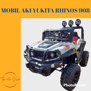 Mobil Aki Mainan Cowo YUKITA 908 12V 7AH JOK KULIT TEBAL DAN BAN KARET MP3