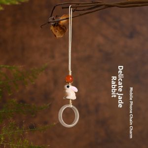 YZ | DIY Handmade Rabbit Charm Phone Lanyard and Keychain