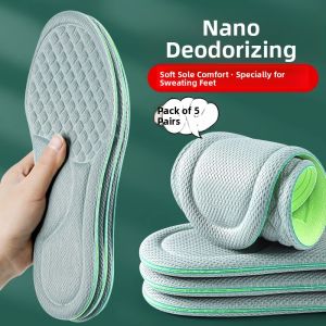 LINGMIAO | Ultra Thin Nanotechnology Odor Control Insoles for Men Absorbent Anti-Odor Breathable Summer Thin