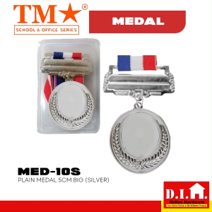 Do It Home TM Plain Medal 5cm Big Silver MED-10S