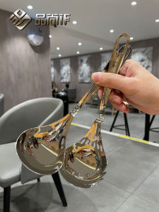 ช้อนตักซุปยาวพิเศษ 316 สแตนเลสสำหรับใช้ในบ้าน อุปกรณ์ตักซุป ช้อนตักซุปจากจีนแผ่นดินใหญ่