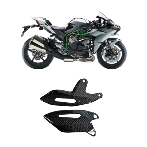 100%3K Carbon Fiber For Kawasaki H2 H2R 2015-2025 Motorcycle Accessories Heel Plates Guards Footrests