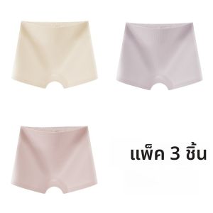 MiiOW | กางเกงชั้นในผ้าฝ้ายทรงเอวสูงสำหรับผู้หญิง กางเกงขาสั้นทรงเอวสูงป้องกันแสงแดด ป้องกันการมองเห็น ชุดชั้นในสองชิ้น ฤดูร้อน 2025