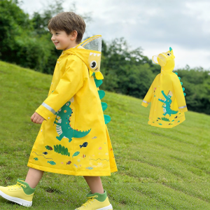 Kids Raincoat for Preschool Dinosaur Design