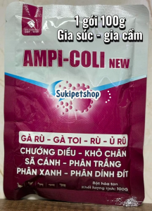 AMPI-COLI NEW - 100g - SẢN PHẨM HỖ TRỢ CẢI THIỆN CÁC VẤN ĐỀ RÙ TOI SÃ CÁNH KHÔ CHÂN CHƯỚNG DIỀU CHO GIA SÚC GIA CẦM