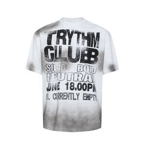 WILDAZI | Washed Heavyweight American Street Letter Print Short Sleeve T-Shirts