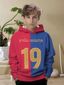 เสื้อฮู้ดเด็กแฟชั่นใหม่ ฤดูใบไม้ร่วง ปี 2025 ลายพิมพ์ดิจิทัล 3 มิติ 19 แบบ สไตล์ลำลอง ตัดต่อสีสัน