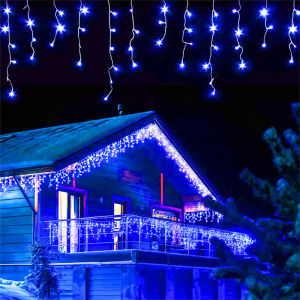 LED Garland Fairy Christmas Light Icicle String Lights 110V 220V Home Lighting For Eaves Wedding Shopping Mall Stair Decoration