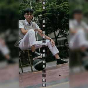 Sepatu Vulcanized High Pria Wanita Sneakers Casual Hitam Putih Velox LAF Project