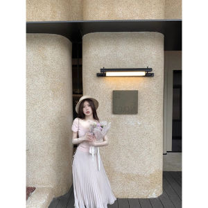 Pristine Style Pleated Skirt High Waist A-Line Short Summer New Design Office Commute Pure Color Brand Unbranded Womens Fashion