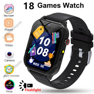 Childrens Wristwatch 18 Games Kids Smart Watch Pedometer Tracker Time Display Sleep Calculator Stopwatch Flashlight Smartwatch