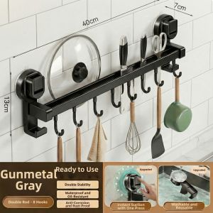 MINGZHIYIFAN | No Drilling Multi-purpose Kitchen Hook Organizer