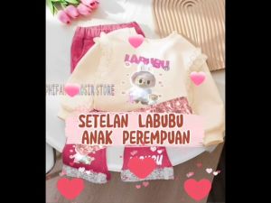 Setelan Sweater Labubu Anak Perempuan 1-5 Tahun/Setelan Baju Anak