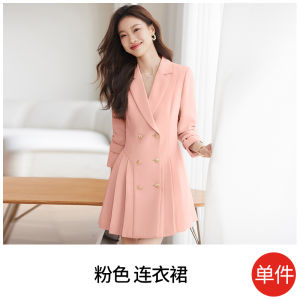 Fashion New Arrival Business Suit and Dress Womens Spring and Summer K-style Slim Double-Breasted Fancy Professional Tailored Suit Pleated Skirt