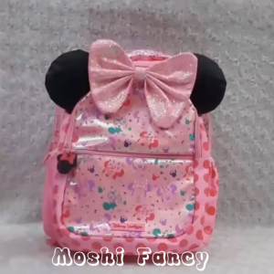 Tas Ransel Sekolah Minnie Mouse Disney / Tas Sekolah Disney Minnie Anak Perempuan / Backpack School Mickey Minnie size Anak SD - size L Pink