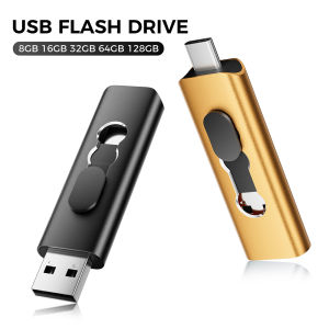 Jaster | TYPE-C 2 in 1 Metal Pendrive 128GB 64GB 4GB 8GB 16GB USB Stick 2.0 Flash Drive 32GB For Photographer Gifts Memory Stick