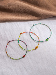 สร้อยข้อมือเชือกผูกปมสีสันสดใส 2026 ใหม่ ทนทานต่อการสึกหรอ ไม่ซีดจาง ดีไซน์ทอแบบละเอียด พร้อมวงกลมติดตั้ง