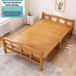 Folding Bamboo Bed Single or Double Use for Home