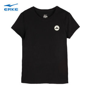 Hongxing Erke Girls Sports T-shirt Quick-Drying Ice Silk Breathable Outdoor Running Fitness Outdoor Casual Short Sleeve Tops